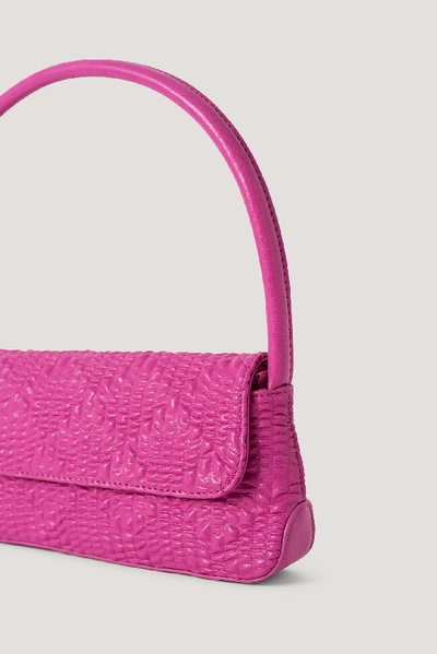 Shop Na-kd Wavy Structure Slim Shoulder Bag Pink In Hot Pink