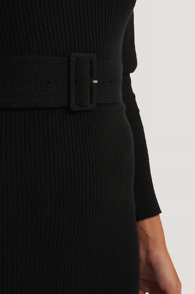 Shop Misslisibell X Na-kd Puff Sleeve Knitted Dress - Black
