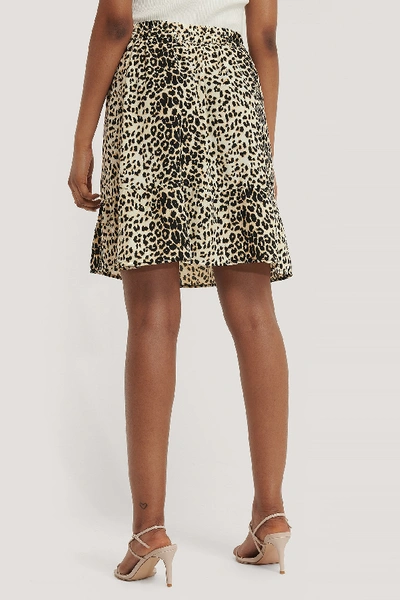 Shop Na-kd Elastic Waist Flowy Mini Skirt - Multicolor In Leopard