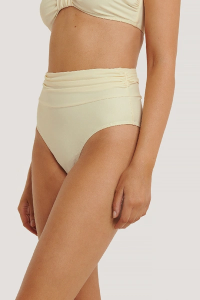 Shop Na-kd Retro Maxi Highwaist Bikini Panty Offwhite