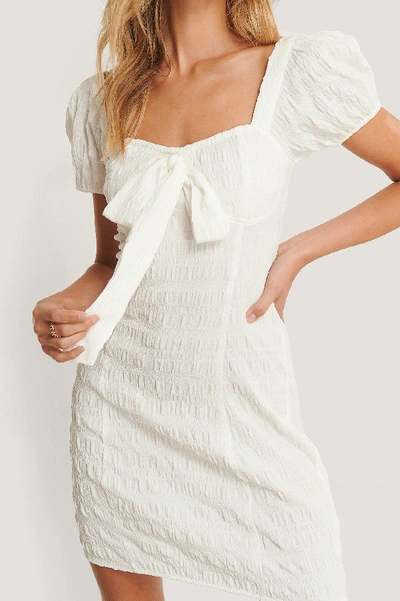 Shop Na-kd Structured Bow Dress - White