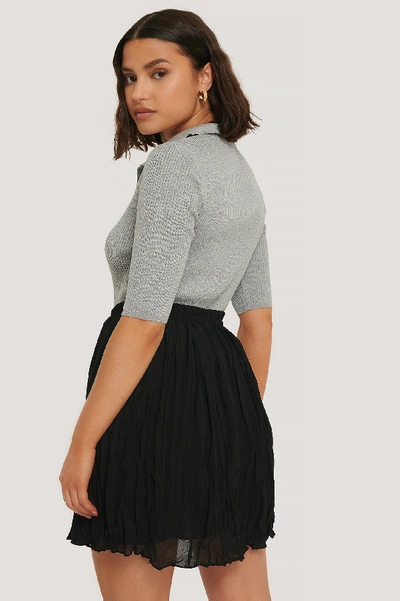 Shop Na-kd Classic Creased Mini Skirt - Black