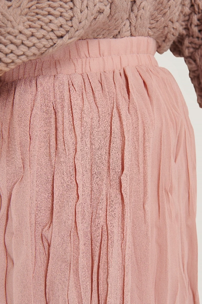 Shop Na-kd Classic Creased Mini Skirt - Pink