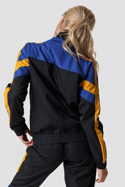 Shop Na-kd Block Colored Tracksuit Jacket Blue In Black Combo