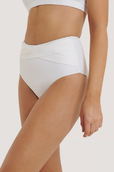 Shop Na-kd Highwaist Slim Bikini Panty White
