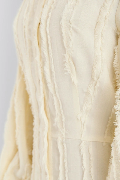 Shop Na-kd Raw Edge Detail Dress - Offwhite In Cream