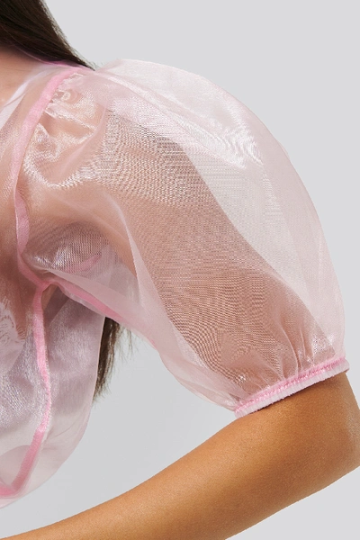 Shop Na-kd Puff Sleeve Blouse - Pink