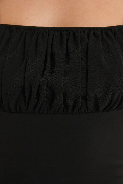 Shop Danaë X Na-kd Frill Detail Dress Black