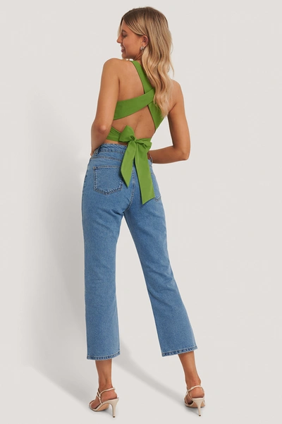 Shop Chloé High Waist Straight Leg Jeans Blue