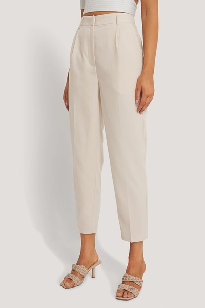 Shop Chloé Pleat Suit Pants - Beige