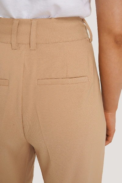 Shop Na-kd Pleated Shorts - Beige