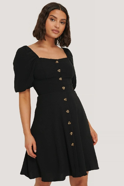 Shop Trendyol Carmen Puff Sleeve Mini Dress - Black