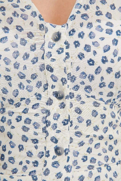 Shop Na-kd Button Up Mini Dress - Multicolor In Blue Flower