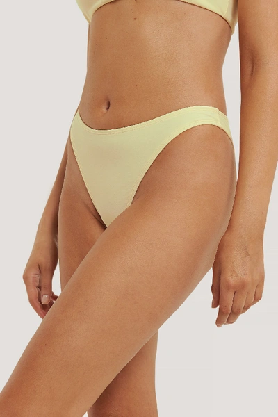 Shop Na-kd High Cut Bikini Panty Yellow