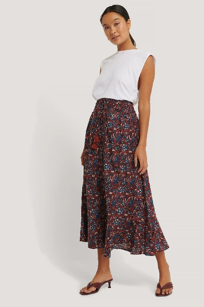 Shop Mango Maggie Skirt - Multicolor In Maroon