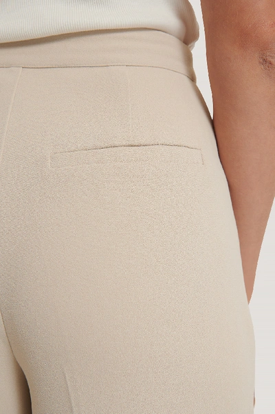 Na-kd Classic Tailored Wide Leg Trousers - Beige In Off White