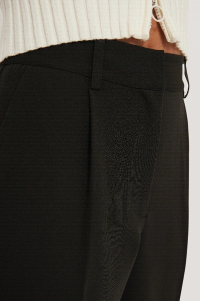 Shop Na-kd Reborn Mid Rise Suit Pants Black