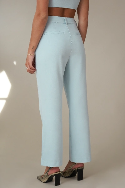 Shop Hanna Schönberg X Na-kd Kick Flare Suit Pants - Blue In Light Blue