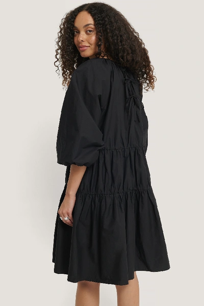 Shop Na-kd Oversized Cotton Short Dress - Black