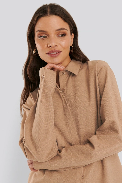 Shop Na-kd Classic Structured Blouse In Beige