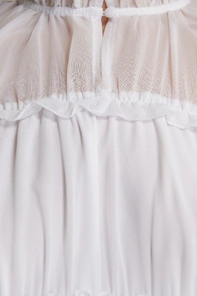 Shop Na-kd Frill Detail Ls Mini Dress - White