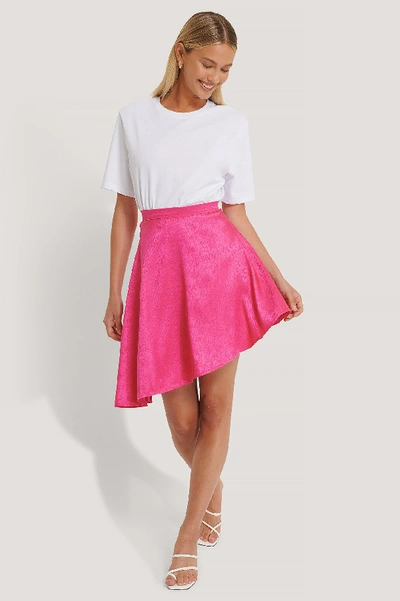 Shop Misslisibell X Na-kd Flowy Jacquard Mini Skirt - Pink