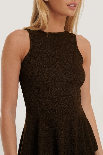 Shop Trendyol Sleeveless Mini Dress - Brown