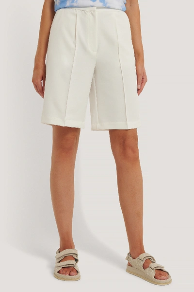 Shop Emilie Malou X Na-kd Long Suit Shorts White