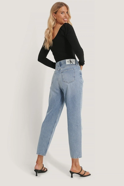Calvin Klein Dad Faded Wide-leg High-rise Jeans In Light Blue | ModeSens