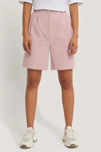 Shop Jldrae X Na-kd Loose Fit Suit Shorts Pink In Blush