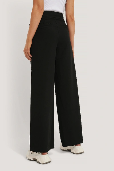 Shop Na-kd Classic D-ring Belted Suit Pants In Black