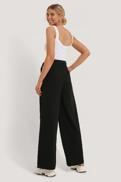 Shop Na-kd Classic D-ring Belted Suit Pants In Black