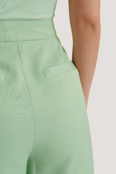 Shop Hoss X Na-kd Wide Leg Pants - Green In Pastel Green