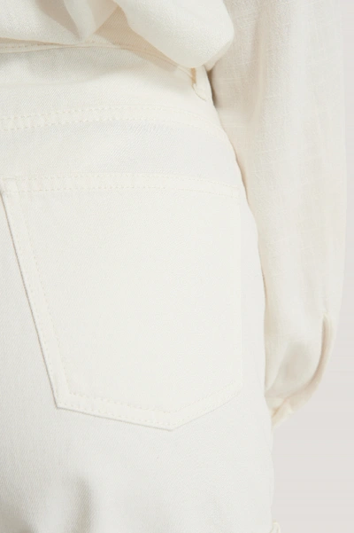 Shop Na-kd Reborn Seam Detail Denim Shorts - Offwhite