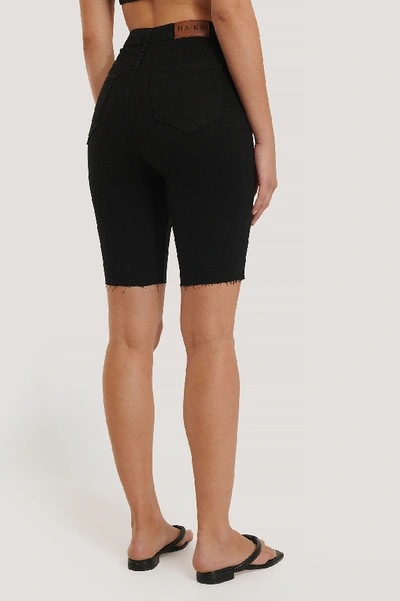 Shop Na-kd Skinny High Waist Bermuda Shorts Black
