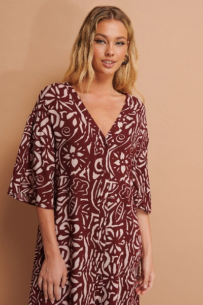 Shop Na-kd Caftan - Red In 28q Nude