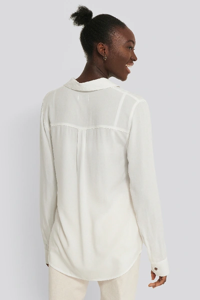 Shop Na-kd Reborn Contrast Button Shirt - White In Ecru