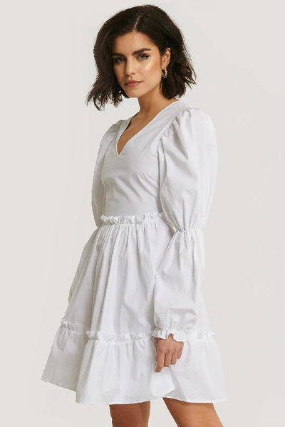 Shop Na-kd Back Detail Cotton Dress - White
