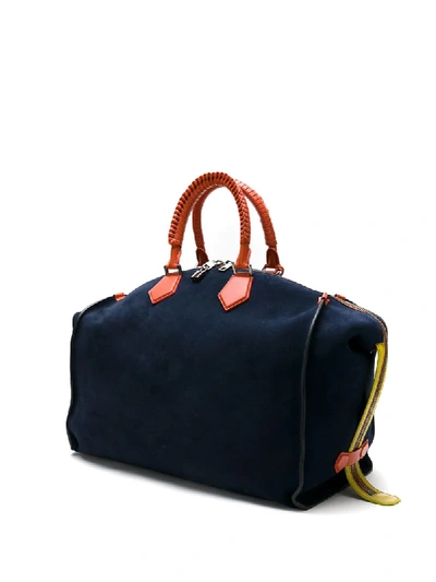 Shop Dolce & Gabbana Leather Holdall In Blue