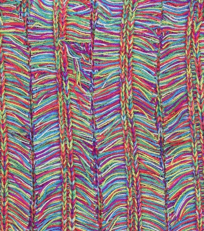 Shop Stella Mccartney Fringed Sweater In Multicoloured