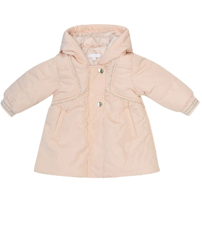 Shop Chloé Baby Padded Coat In Pink