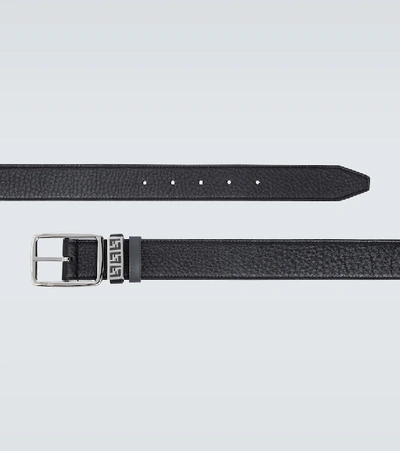 Shop Fendi Classic Buckle Leather Belt In Black