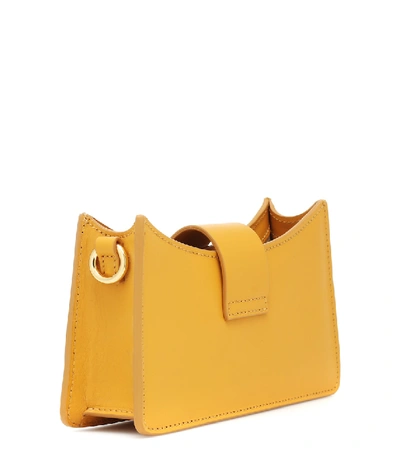 Shop Elleme Baguette Mini Leather Shoulder Bag In Yellow