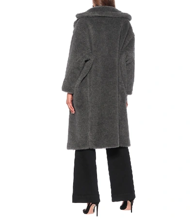 Shop Max Mara Teddy Bear Icon Alpaca And Wool-blend Coat In Grey