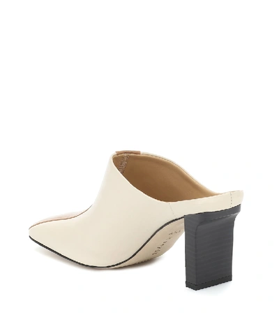 Shop Aeyde Jude Leather Mules In Beige
