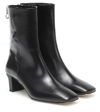 Shop Aeyde Tilly Leather Ankle Boots In Black