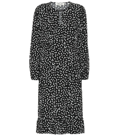 Shop Diane Von Furstenberg Campbell Printed Midi Dress In Black