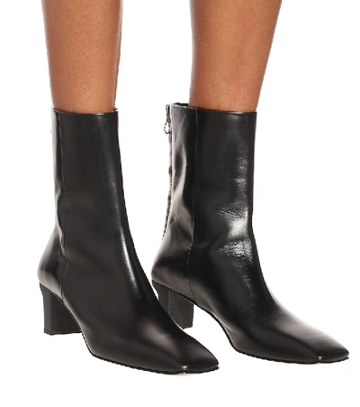 Shop Aeyde Tilly Leather Ankle Boots In Black