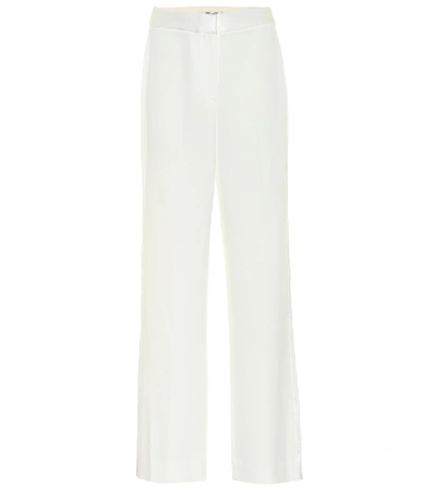 Shop Diane Von Furstenberg Beau High-rise Crêpe Pants In White