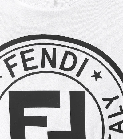 Shop Fendi Oversized Cotton Jersey T-shirt In White
